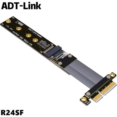 PCIe 4x extension cable M.2 NVMe SSD adapter board supports PCI-E 3.0 x4 full-speed ADT Support M2 to PCI Express 3.0 X4