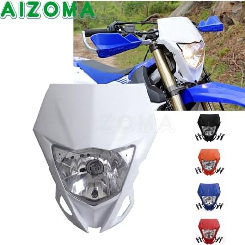 Dirt Racing Bike Headlights 12v/35w Motocross Front Lamp For honda Yamaha WR250F WR450F WRF Universal Supermoto Headlamp Fairing