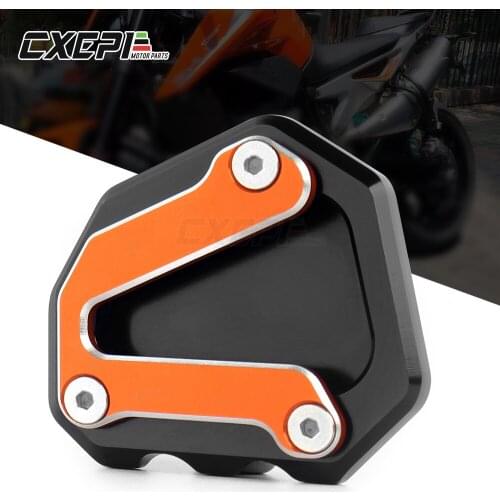 For KTM Duke790 2017-2020 Kickstand Side Stand Pad Motorcycle Foot Sidestand Enlarge Extension Plate Support Pad DUKE 790 LOGO