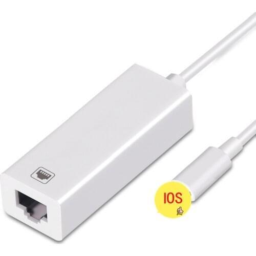 100Mbps Network Cable Adapter For Lightning to RJ45 Ethernet LAN Wired Overseas Travel Compact For iPhone for iPad Series