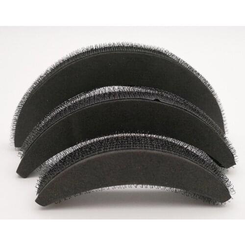 Shellhard 3pcs Girls Hair Padding DIY Black Hair Bump Up Sponge Princess Head Foam Pad Styling Tool