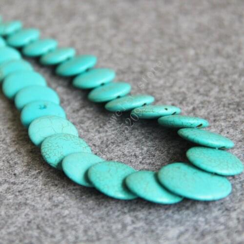 T8286 New 8-20mm Blue Turkey Stone Coin beads Necklace,Fashion charming women jewelry wholesale