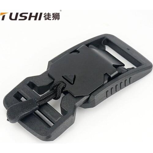 TUSHI 2021 Hot Sell High Quality Magnetic Quick Release Belt Buckle 7.5cm*3.5cm Magnet Fastener for Male Military Training Belt