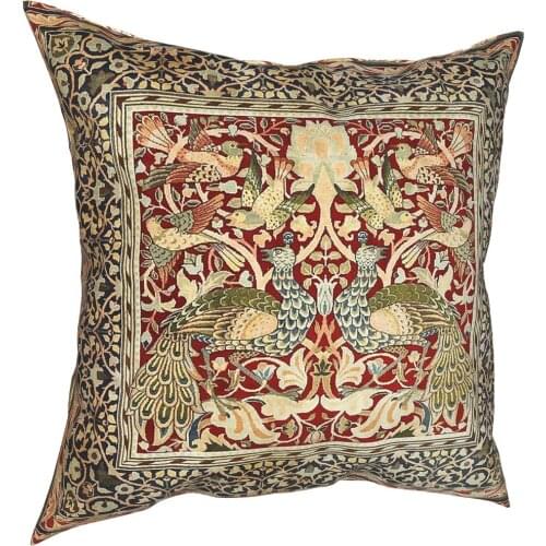 William Morris Vintage Floral Pillowcover Home Decorative Victorian Flowers Cushion Cover Throw Pillow for Sofa Polyester