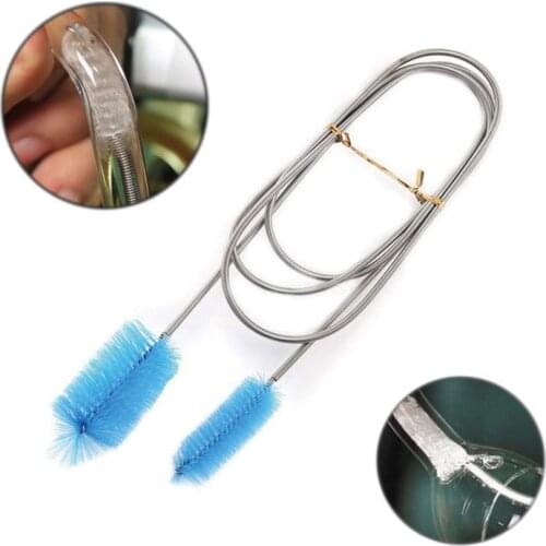 1Pcs 90/155/200cm Pipe Cleaning Brush Air Tube Flexible Double Ended Hose Aquarium Accessories Tank Cleaner Water Filter Nylon