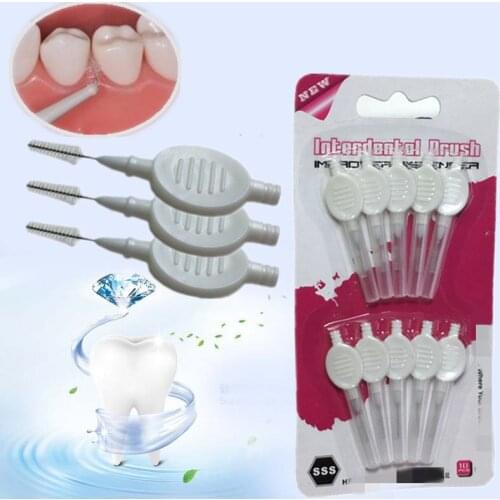 10 Pcs/ Set Interdental Brush Broom Head Dental Floss Teeth Cleaning Hygiene Oral Care Dental Tools