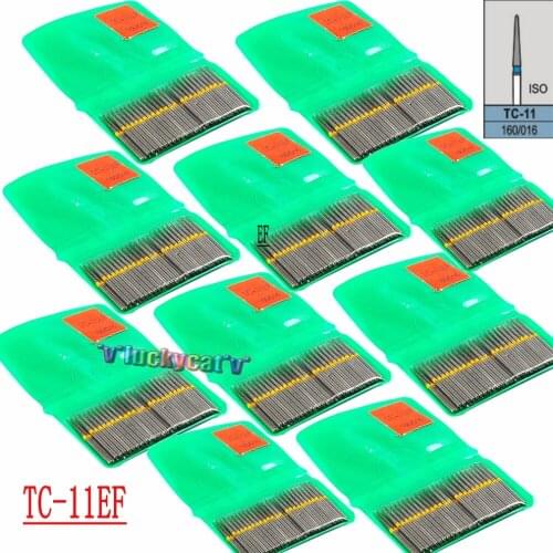 500Pcs Dental Diamond FG High Speed Burs For Polishing Smoothing 1.6MM 50Pcs/ Bag TC-11EF