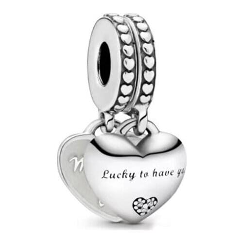 925 sterling silver Mother in Law Split Dangle Charm fit Pandora bracelet accessories beads women fine jewelry making gift DIY