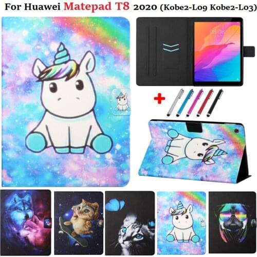 2020 Flip Stand Cover For Huawei MatePad T8 Case 8.0 inch Tablet Case for Huawei MatePad T8 Kobe2-L09 Kobe2-L03 8" Shell Cute