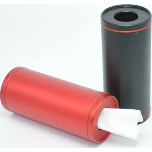 Cylinder Car Tissue Box Car Accessories Paper Tube Car Accessory Aluminium Magnesium Alloy