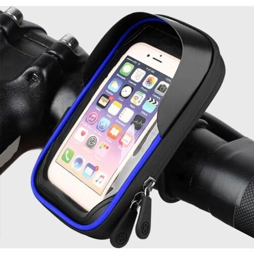 Bicycle Handlebar Bag Bike Phone Holder Scooter Mobile Phone Touch Screen Holder Rack Waterproof Adjustable Phones Holder