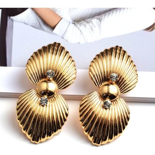 New Design Long Gold Metal Drop Earrings High-Quality Fashion Trend Jewelry Accessories For Women Wholesale