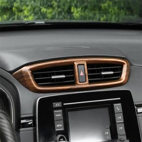 For Honda C-RV CRV 2017 - 2020 2021 Central Console Air Conditioning AC Outlet Vent / Warning Light Decorative Frame Cover Trims