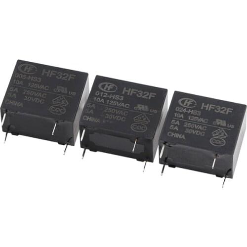 HOT NEW HF32F-005-HS3 HF32F-012-HS3 HF32F-024-HS3 JZC 32F HF32F 024 HS3 HF32F024HS3 5V 12V 24V relay 5VDC 12VDC 24VDC 5A 4PIN