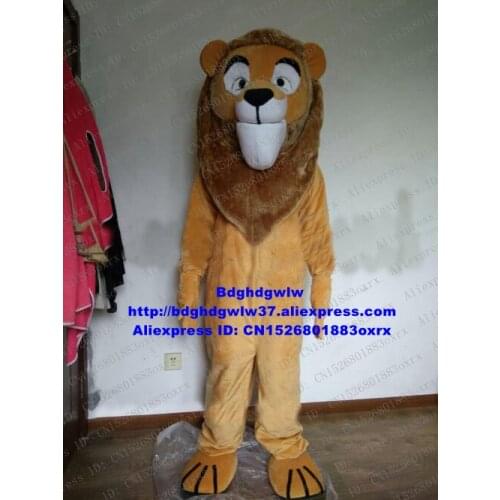 Brown Lion Wild Animal Mascot Costume Adult Cartoon Character Outfit Suit Birthday Congratulations COSPLY Role-play zx428