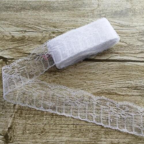 Hot Selling 10 yards White 40 mm width Pretty lace ribbon For Sewing Decoration DIY jewelry decoration Clothing Accessories