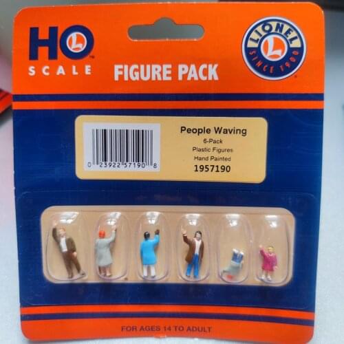 HO SCALE FIGURE PACK People Waving 6-Pack Plastic Figures Hand Painted 1：87 scene layout Mini figures