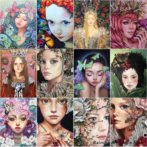 5D Diy Diamond Painting Portrait of Queen Embroidery Full Square Round Drill Cross Stitch Kits Girl Mosaic Pictures Home Decor
