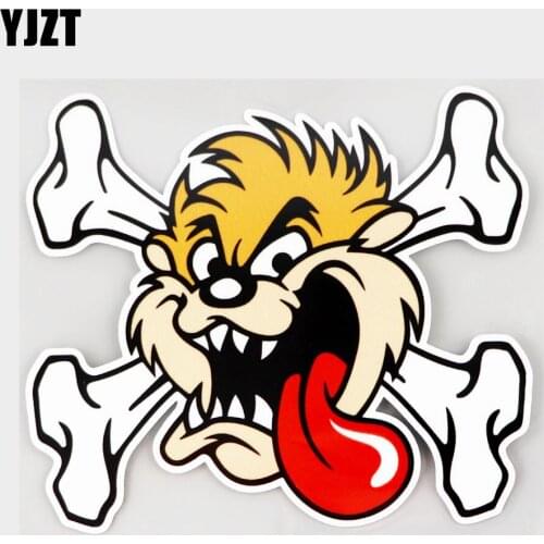 YJZT 13.7CM×11.9CM The Dog’s Favorite Food Is Bones Decal PVC Car Sticker 11C-0212