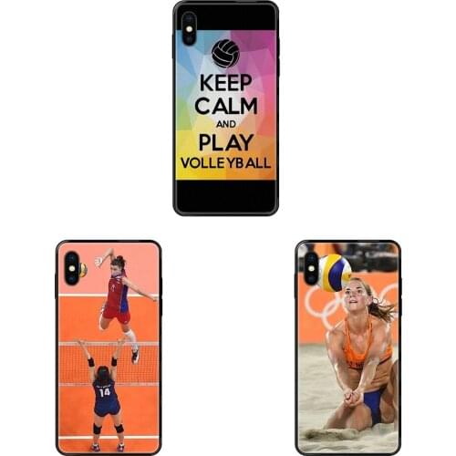 Authentic For Xiaomi Mi Note A1 A2 A3 5 5s 6 8 9 10 SE Lite Pro Ultra Volleyball Game Black Soft TPU Protector Phone Cases