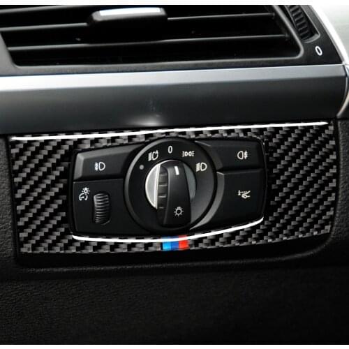 It Is Suitable For BMW E70e71 The Carbon Fiber Old X5x6 2008-2013 Headlight + Start Button Red - Left Hand Drive