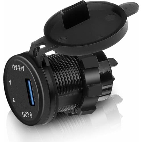 Hot Universal 5V/3A QC 3.0 USB Car Charging Cigarette Lighter Socket Adapter Car Charger Voltmeter Ammeter For Mobile Phone