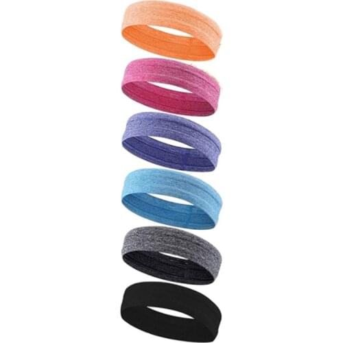New-6 Pcs Workout Sweatbands for Women Head,Sport Hair Bands for Womens Hair Non Slip,Moisture Wicking Headband for Running