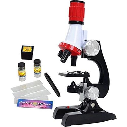 Durable Microscope Kit Lab LED 100X-1200X Home School Educational Toy Gift Biological Microscope For Kids Child