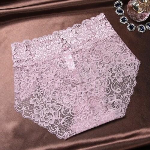 Sexy Lace Panties Transparent Triangle Panties Mid Rise Sexy Lace Briefs Woman 3xl Transparent Lace Lingerie Seamless Underwear