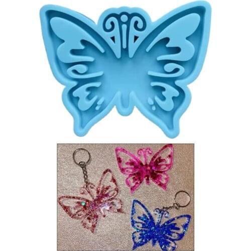 Key Chain Epoxy Resin Mold Handmade DIY Butterfly Shape Keychain Silicone Mould