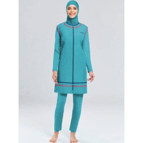 Tesmay 0227-19 Mint Full Off Hijab Swimwear