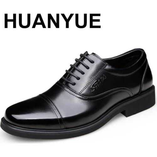 Genuine Leather Men Shoes Breathable Formal Business Dress Shoes Men High Quality Office Wedding Leather Shoes Oxfords For Male
