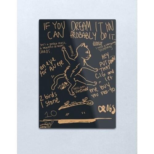 KICKFLIPPING Metal Print Tin Sign Vintage Metal Wall Sign Plaque Retro Garage Shed Car