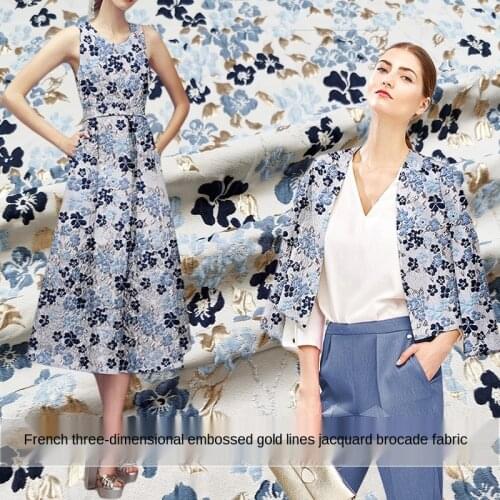 French style embossed three-dimensional jacquard high-definition fabric, sewing fabric factory shop is not out of stock