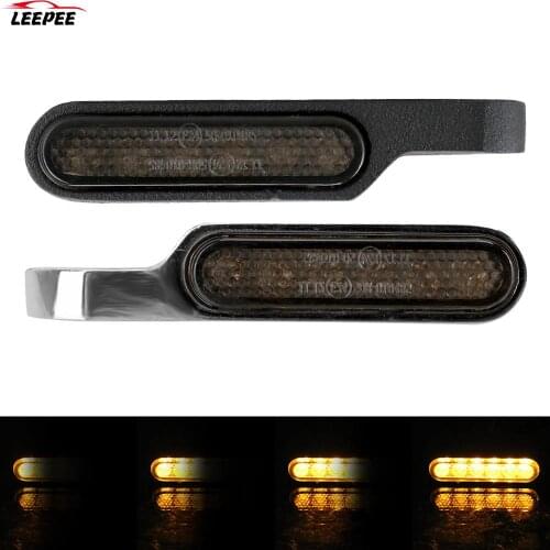 DC 12V 2PCS For Cafe Racer Scooter ATV Motobike LED Turn Signal Light Motorcycle Signal lamp Indicators Handlebar Blinker Mini