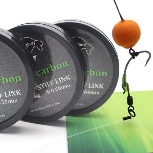 Boom Stiff Fluorocarbon Carp Fishing Line+Fishing Crimps Sleeves For Carp Fishing Accessories Hair Chod Rigs Carp Fishing Tackle