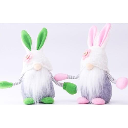 10 Pcs Easter Bunny Gnomes Decoration,Spring Plush Handmade Rabbit Toys Faceless Doll Home Ornaments Kids Gift Wholesale X2