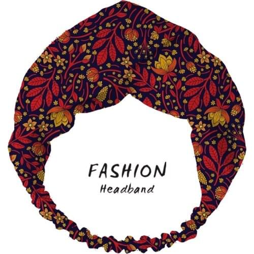 2020 Women Hair Accessories Bandana Hair Bands Colored Flowers Print Headbands Cross Bandage Bandanas HairBands Hair Scrunchies