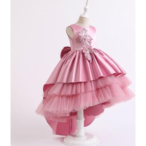 2021 Pageant Baby Girl Dress Kids Dresses For Girls Clothes Flower Princess Party And Wedding Tutu Dress Elegant Gown 2 3 8 Year