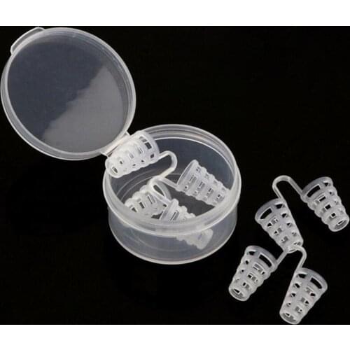 4pcs Anti Snore Healthy Sleeping Aid Equipment Stop Snoring Magnetic Apnea Nose Clip Mini Transparent Anti-Snoring Device hot