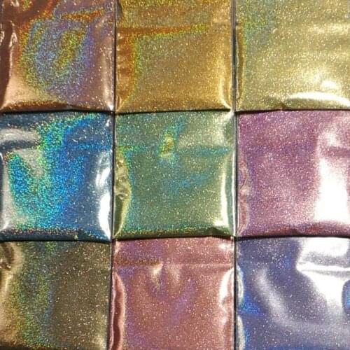 5g/Pack 0.2mm Super Fine Laser Nail Glitter Peacock Holographic Mirror Powder Laser Dust Nail Art Chrome Pigment Powder FD072