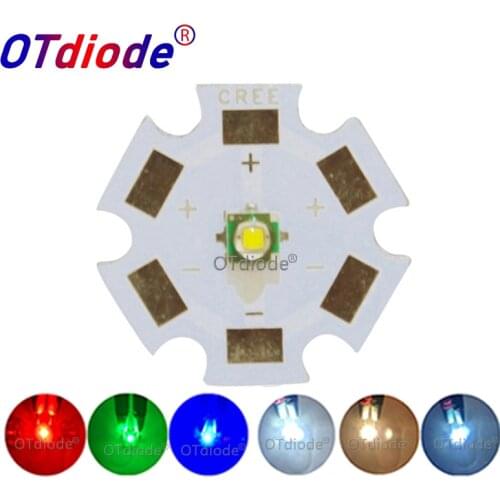 5pcs Cree LED XPE XP-E R3 3535 SMD 1W 3W High Power LED Diode Cold Warm White Red Green Blue Yellow with 20mm 16mm PCB Board