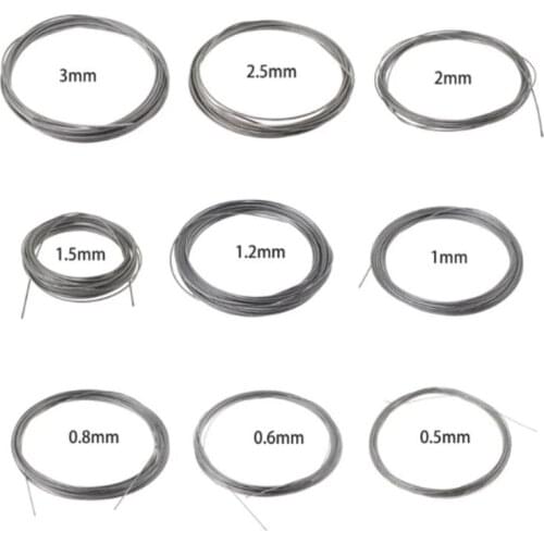 50M/100M 304 Stainless Steel Wire Rope Soft Fishing Lifting Cable 7*7 Clothesline 1mm/ 1.5mm/2m