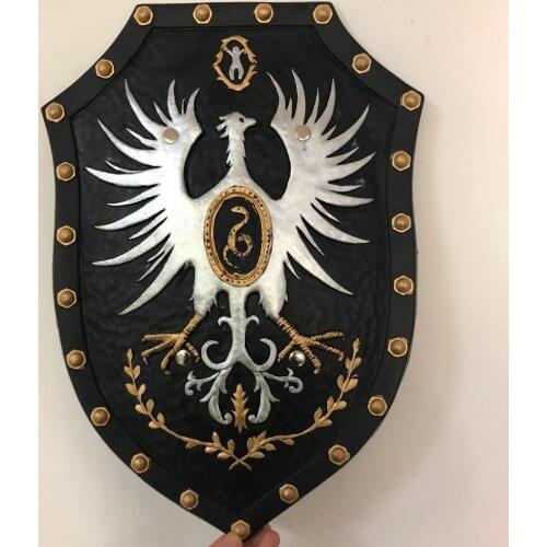7th Halloween Cosplay Prop Silver Phoenix Totem Knight Shield 1:1 PU Weapon Movie Game Anime Cos Kids Role Play Gift