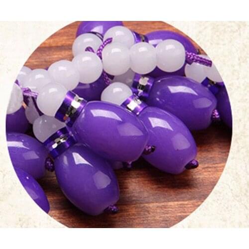 Car Crystal Hoist Pendant Pendant Car Pendant Perfume Bottle Colored Jade Crystal Beads Gourd Safe Glass Car Interiors