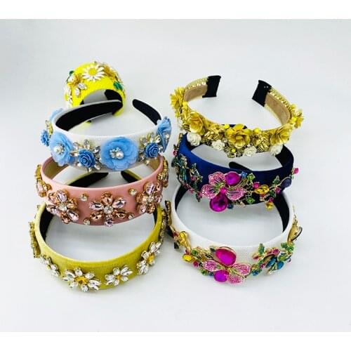 Baroque Queen Bow tie Crowns Tiaras Wedding Bridal Headpieces butterfly Hair Jewelry Vintage Brides Girls Party Headdress