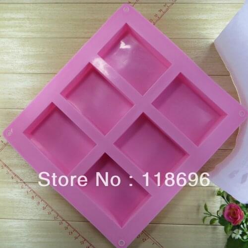 PRZY Free shipping 6pcs/set Ice lattice silica gel cake tools mold big