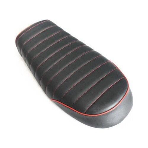 Black Retro Vintage Cafe Racer Old School Seat Saddle Tracker Universal Custom