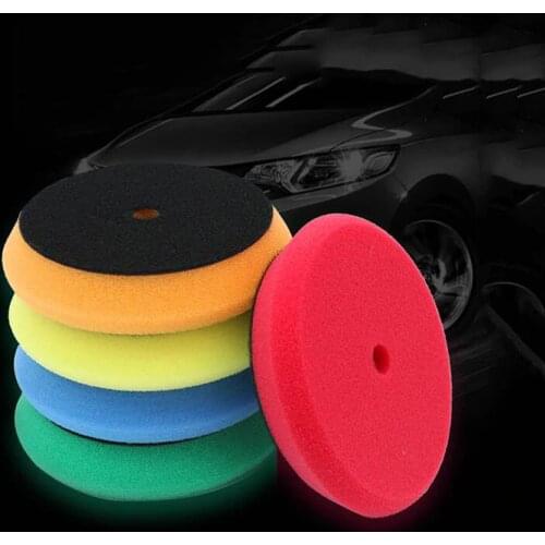 5Pcs Sponge Buff Pads Polishing Waxing Car Wash Maintenance Detailing Care Washer 3 Inch Cleaning Disc For Car Polisher Machine
