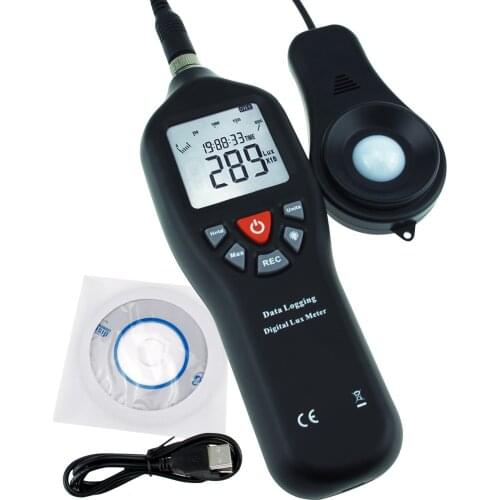 Light Lux Meter Digital with Data Record Function 0-200,000 Measurement Range Auto Ranging Lux Instrument
